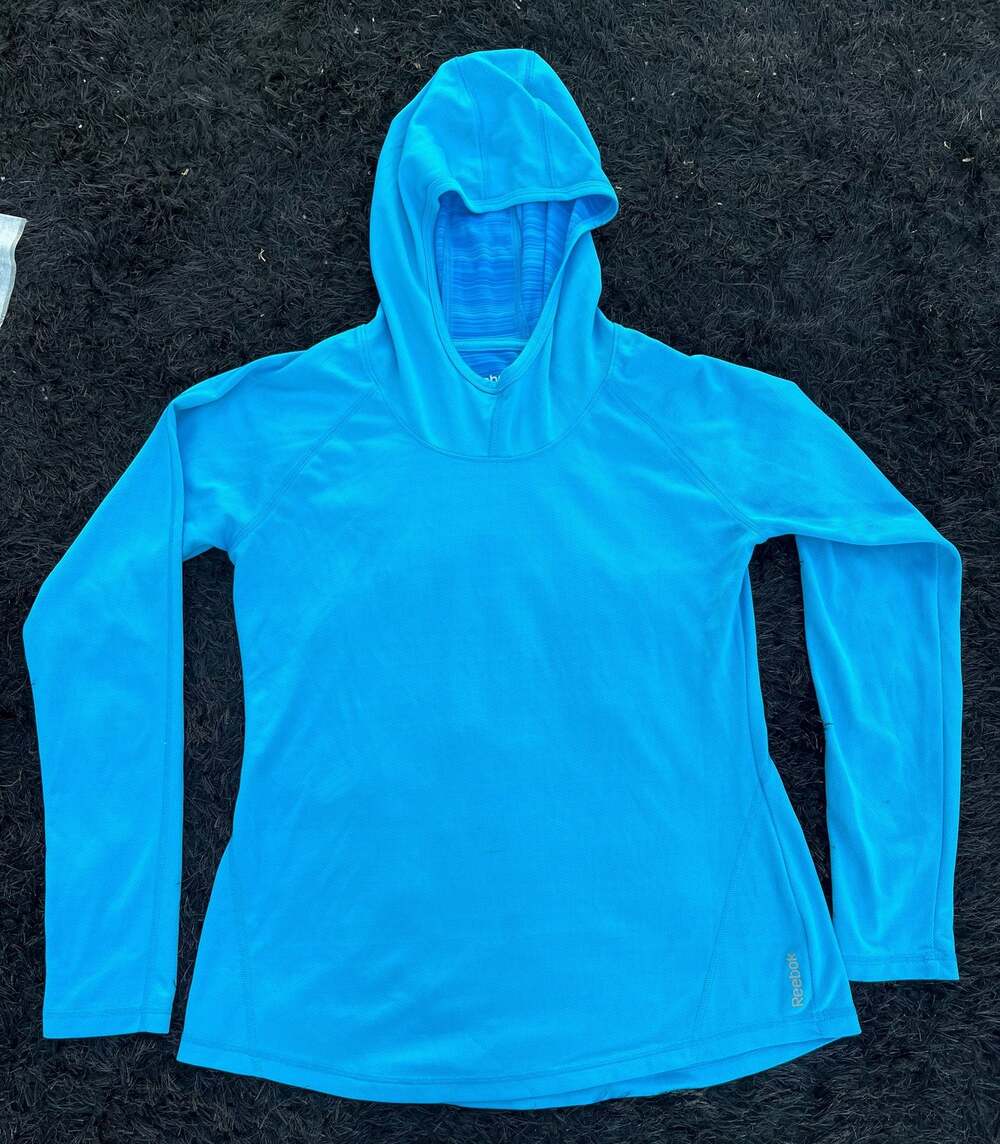 Reebok Blue Speedwick Hoodie and Nike 3/4 zip long sleeve Size M